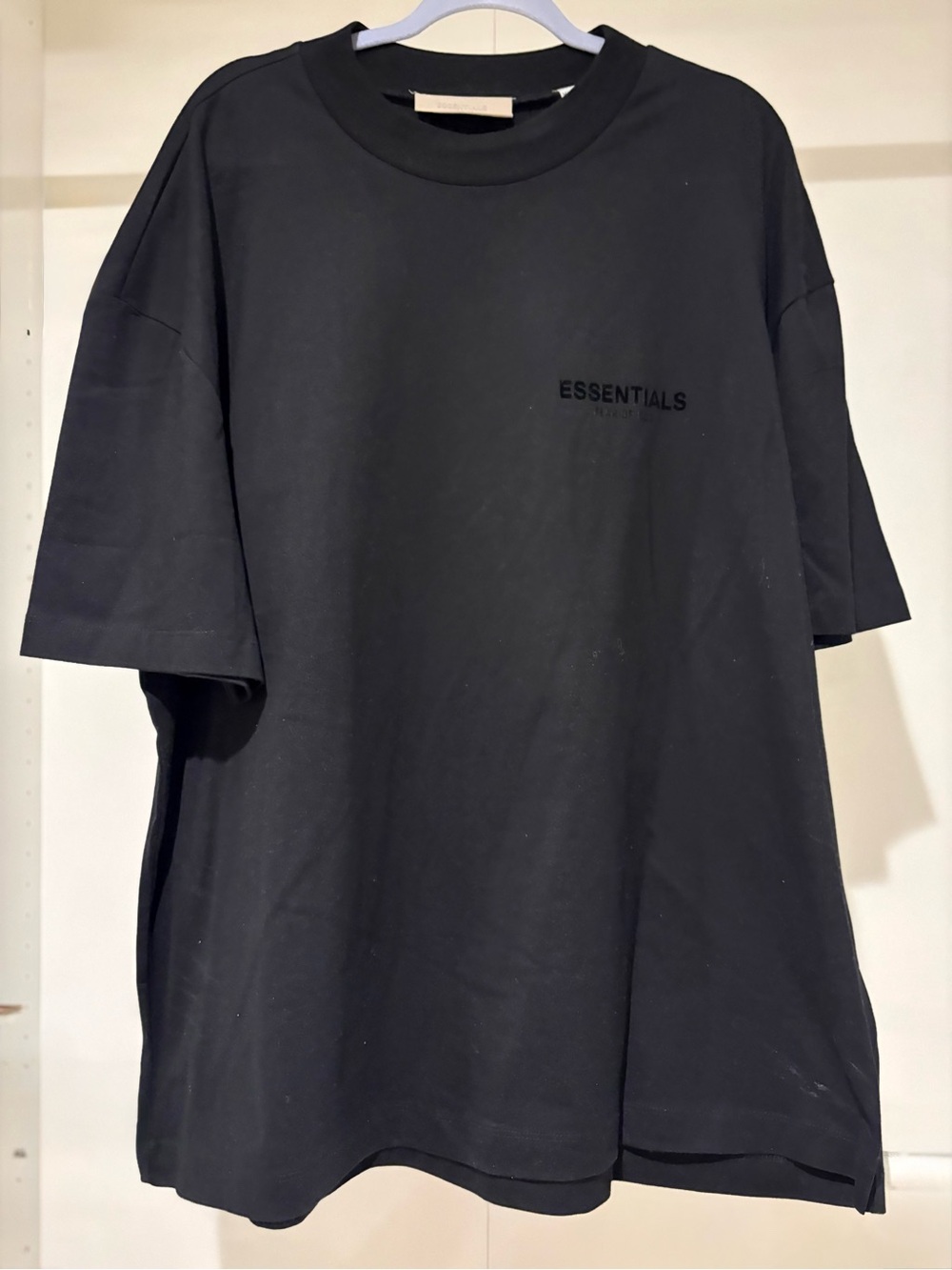 Fear of God ESSENTIALS Black Oversized Back Logo Tee XXL - Picture 3 of 5